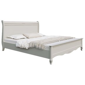 Кровать с прямым деревянным изголовьем SELENA 1600