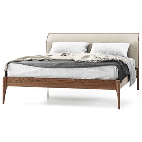 Кровать деревянная BORDO с мягким изголовьем