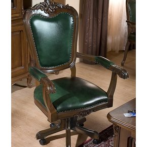 Поворотный стул ROYAL с подлокотниками (кожа)