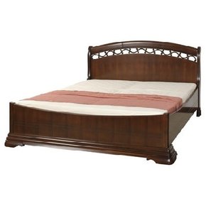 Ліжко Elegance Nuc 1600 дерев'яне узголів'я, орнамент Анастасії