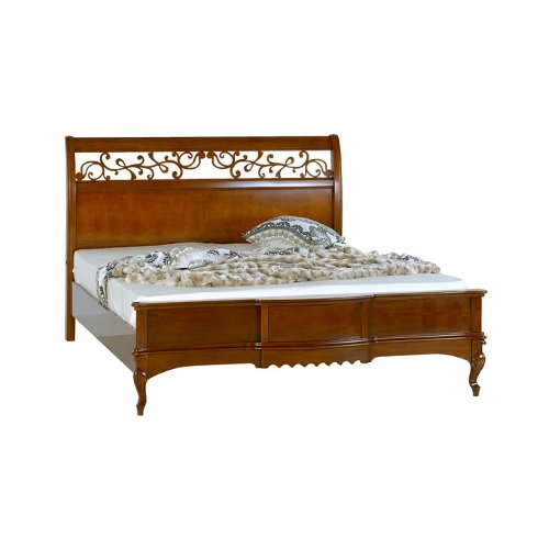 Ліжко MАТТЕО Ciliegio прямокутне дерев'яне узголів'я Mobex