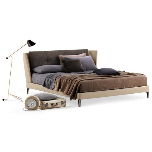 Двуспальная кожаная кровать Модель 75